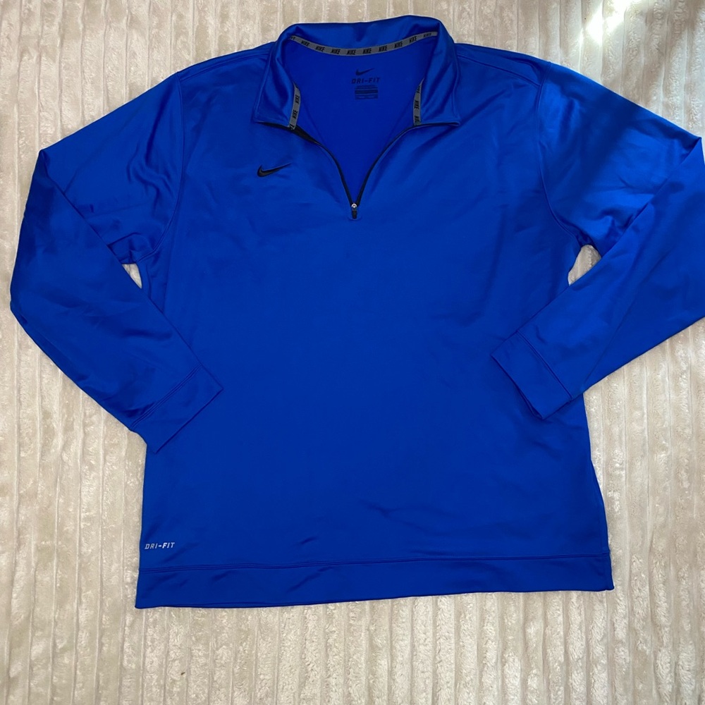 Nike Royal Blue Dri-FIT Quarter-Zip Performance Jacket